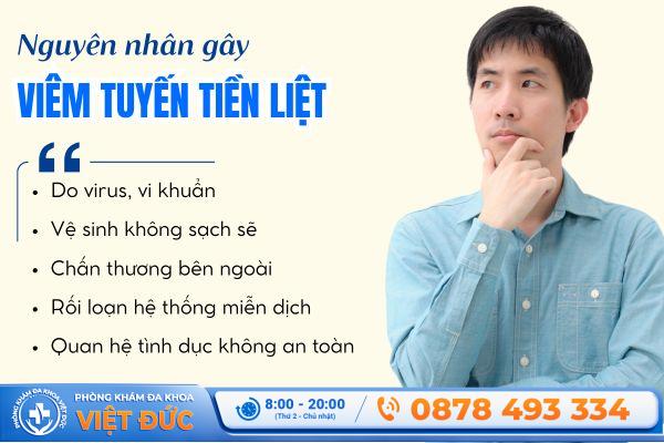 Phòng khám Việt Đức Bắc Ninh 24 Các nguyên nhân gây viêm tuyến tiền liệt