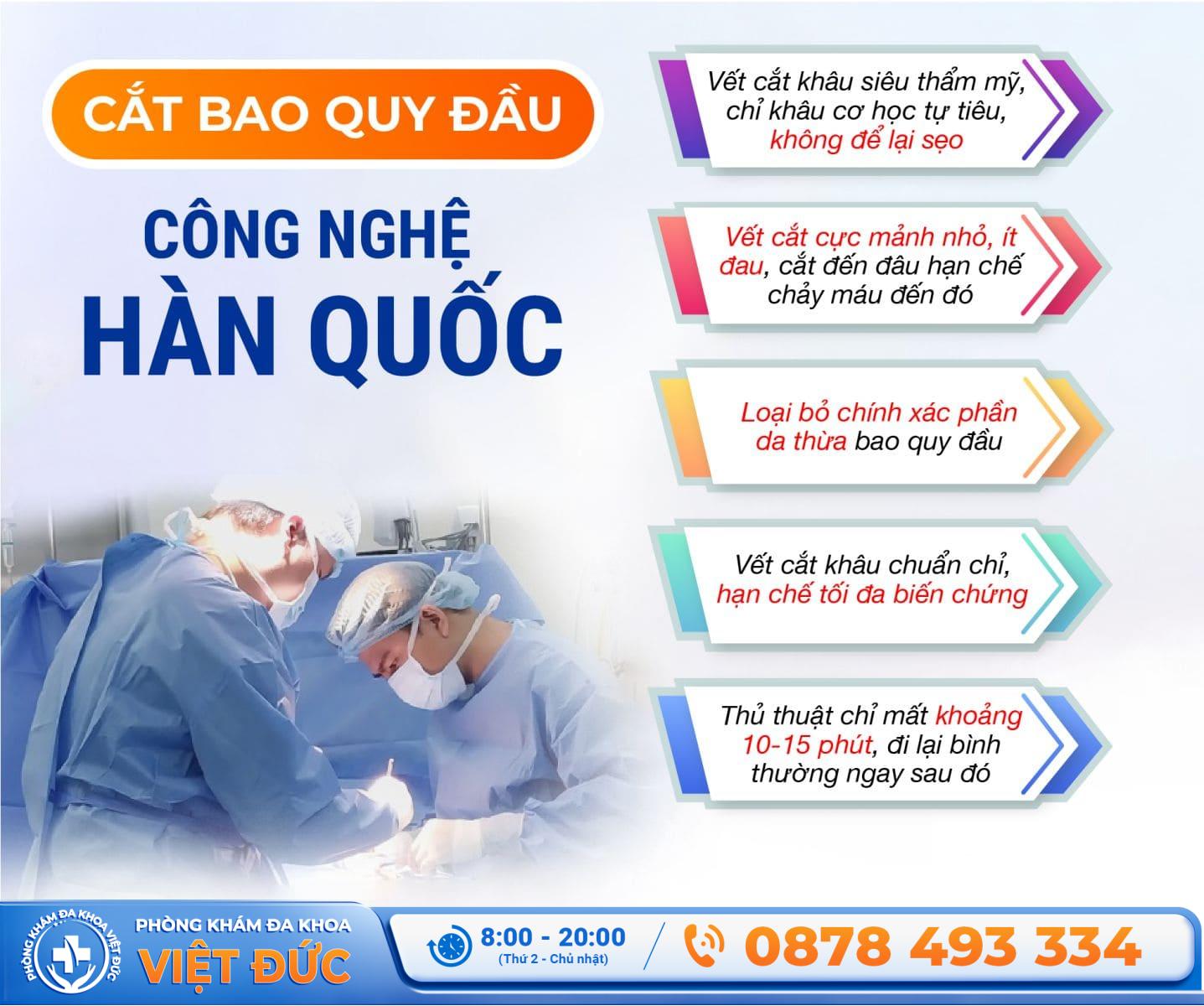 Phòng khám Việt Đức Bắc Ninh 11 Tăng cường sinh lực nam bằng kỹ thuật cắt bao quy đầu