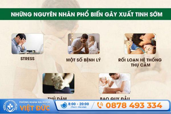Phòng khám Việt Đức Bắc Ninh 10 Lộ diện những thủ phạm gây xuất tinh sớm ở cánh mày râu
