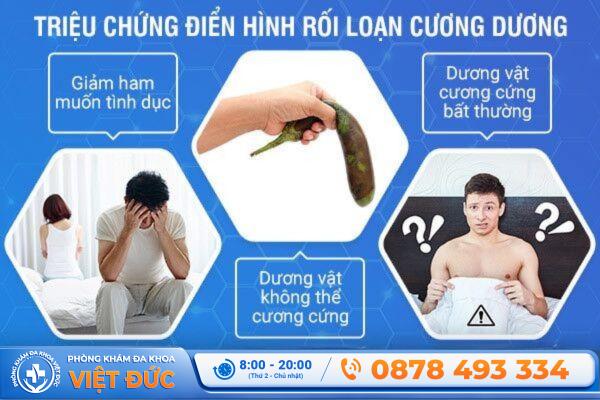 Triệu chứng rối loạn cương dương thường gặp ở nam giới