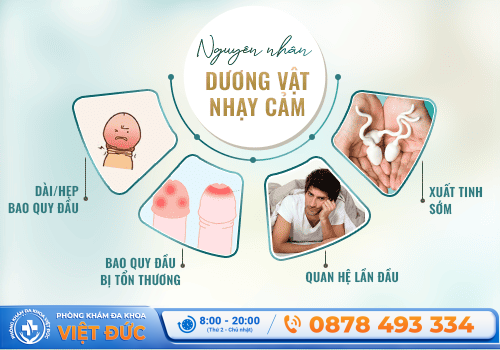 Phòng khám Việt Đức Bắc Ninh 14 Nguyên nhân gây ra hiện tượng dương vật nhạy cảm